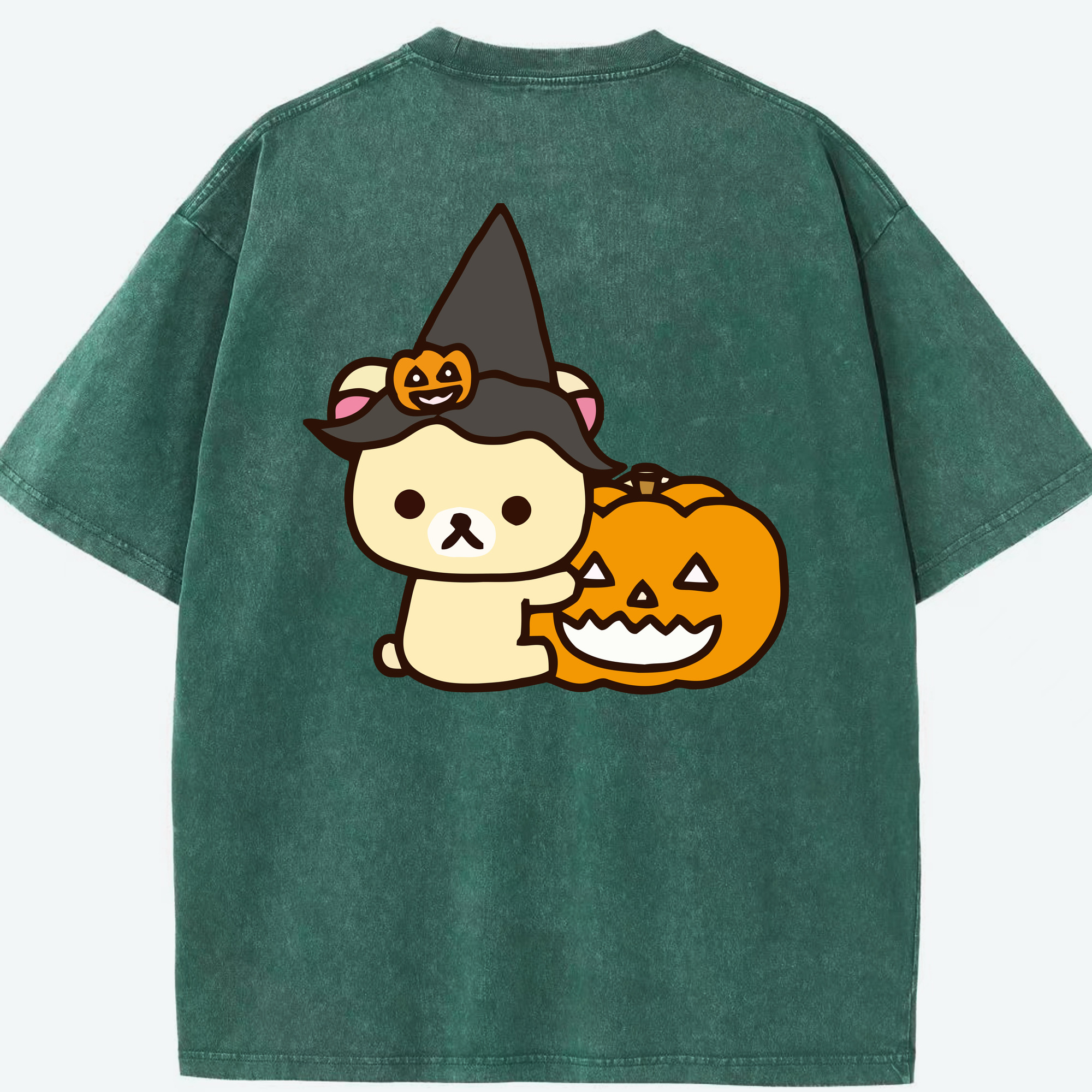 （画像用） リラックマ リラックマ キイロイトリ Rilakkuma Korilakkuma Kiiroitori 綿100% ヴィンテージ風 半袖Tシャツ（背面プリント）